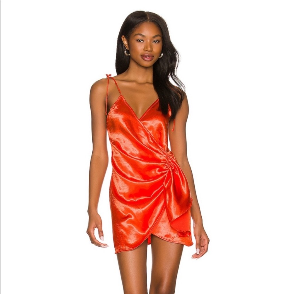 New with tags!! Orange Revolve Superdown Lennie wrap dress